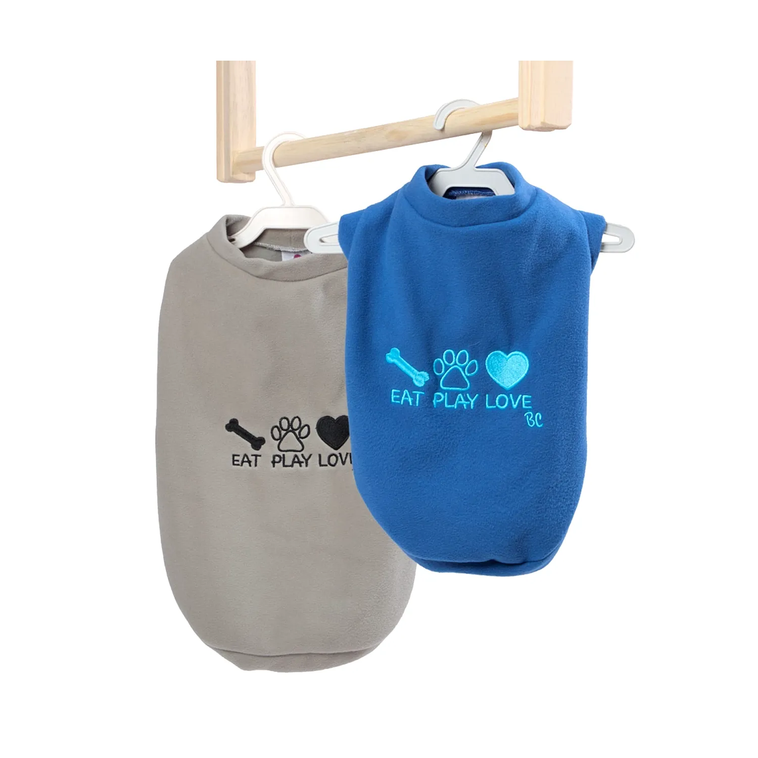 Camiseta Eat Play Love Cinza Bichinho Chic